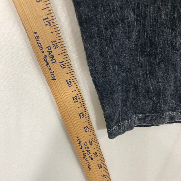 Jess & Jane Crop Pants 1X Black Mineral Wash Elastic Waist Stretch Comfy Soft - Picture 6 of 8